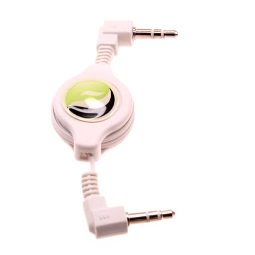 Cable Auxiliar Retráctil 3.5mm Jack Blanco miniatura 1
