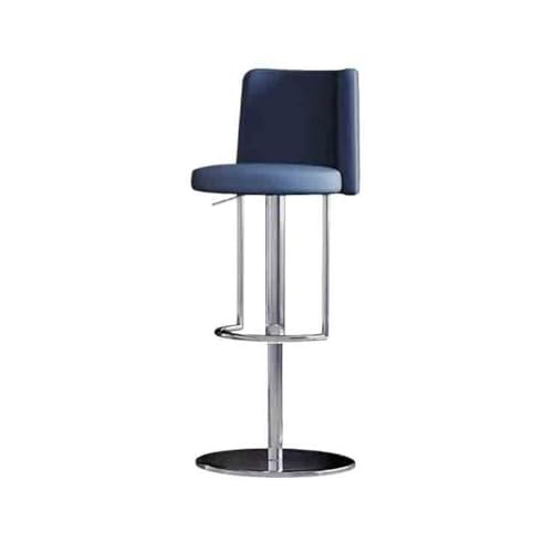 Tabouret de bar pivotant bleu au design scandinave chic avec dossier - 2