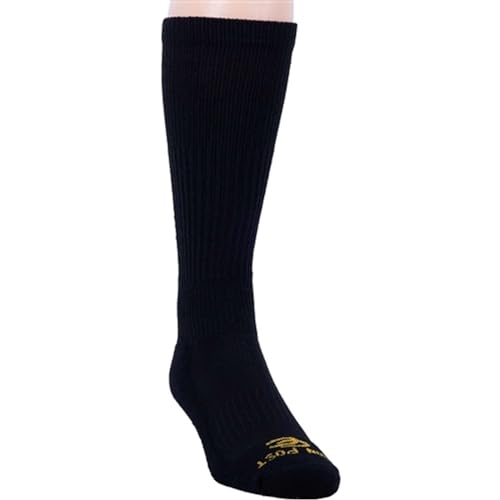 Dan Post Boot Company mens Cowboy Certified Over the Calf Socks 4 Pairs Black 9 (US Men's Shoe 7-10.5)3