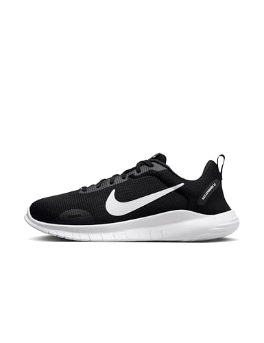 Nike Women's Flex Experience Run 12 Sneaker, Black/White/Dark Smoke Grey, 8 X-Wide