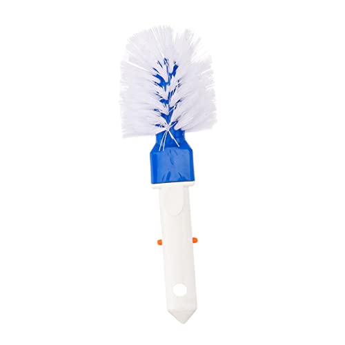 HEMOTON Pool Cleaning Brush Handheld Corner Pool Brush Steel Bristles Swimming