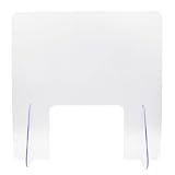 Mampara de oficina acrílica con panel protector contra estornudos para escritorios - Fácil instalación y rápida extracción. Ideal para estudiantes y empleados. Mejora la seguridad y la privacidad.