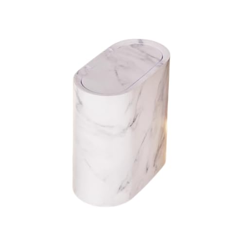 Poubelle étroite pour salle de bain au motif marbre chic : optimisez vos petits coins