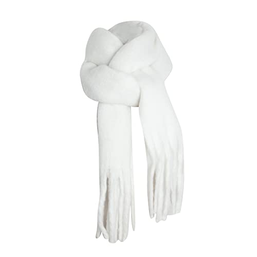 Elegant Wraps Large Scarf Women's Long Blanket Chunky Oversized Winter Fall Warm Scarf Big Scarves (White, One Size) #TOP28