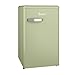 Swan Retro Under Counter Fridge with 77L Fridge Capacity, 13L Freezer Capacity, 1 Glass Shelf, 3 Door Shelves, 1 Salad Drawer, Green, SR11035GNE