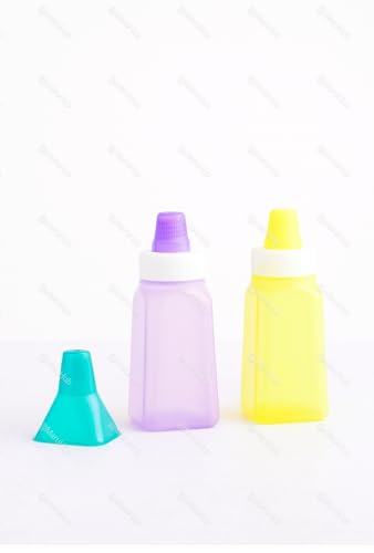 Image of MaruHub 2pcs Mini Ketchup Bottles with Funnel (30ml) | Refillable Condiment Squeeze Containers for Sauce, Honey, Mustard, Soy, Syrup | Portable Travel Sauce Bottles for Bento Lunch Box & Kids