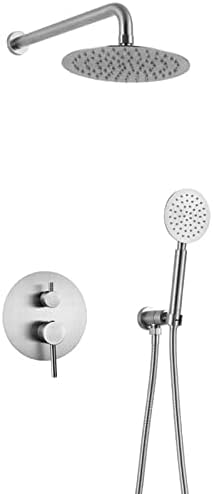 Systèmes de douche avec pomme de douche or brossé pour une douche à pluie relaxante