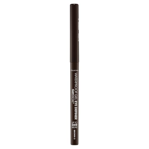 Collection Fast Stroke Waterproof Gel Eye Definer, Smudge-Proof, Long Wearing, Brown