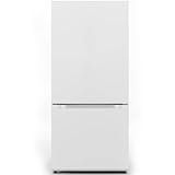 Midea 18.7 Cu. Ft. Bottom Mount Freezer Refrigerator with Electronic Control, Reversible Door Swing and LED Interior Lighting, White (MRB19B7AWW)