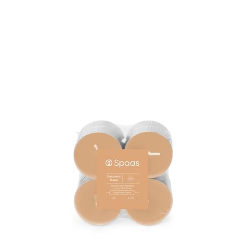 Spaas Maxivelas de té perfumadas, 10 h, paquete de 8 unidades, aroma Delightful Dawn