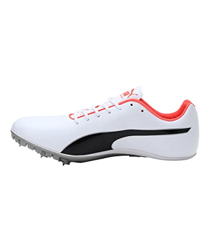 PUMA PUMA Unisex Adults Evospeed Sprint 10 Track and Field Shoes, Puma White Puma Black Lava Blast, US:6.5