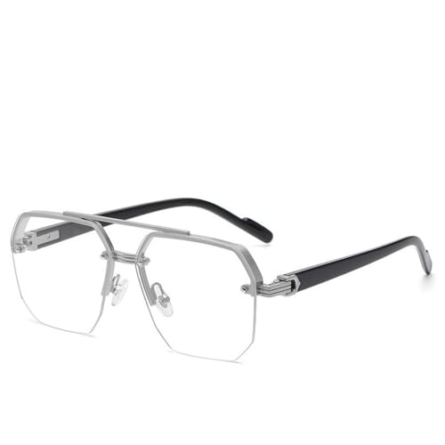 Lunettes de soleil carrées en métal pour homme au design rétro d'exception