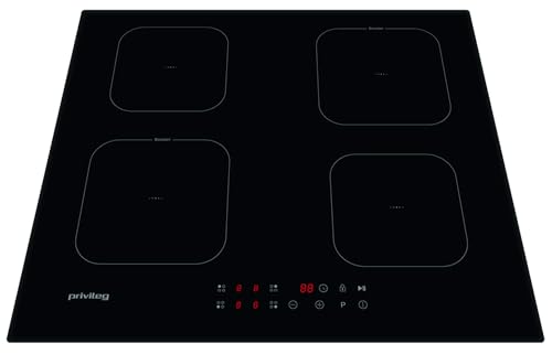 Privileg PS F 71Q60 NE Induktions-Kochfeld 60cm/Booster-Funktion/Touch-Control-Steuerung/Kindersicherung/rahmenlos/4 Induktions-Kochzonen, mit Turbostufe/Timer/Abschaltautomatik
