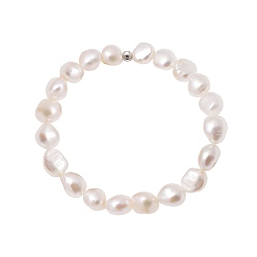 9 ~ 10MM cultivado perlas barrocas Strench pulsera