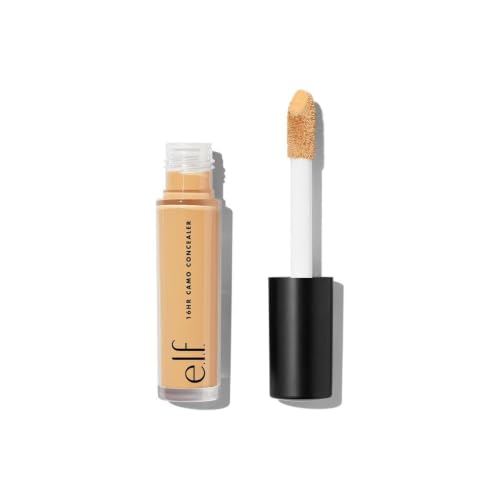 e.l.f. 16HR Camo Concealer, Full Coverage, Matte Finish Under-Eye &amp; Blemish Corrector, Hydrating Formula, 16-Hour Crease-Resistant Wear, Deep Caramel