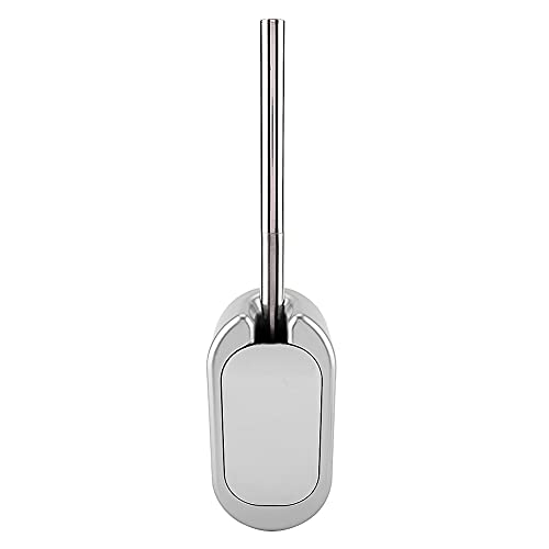 Image of Wall Mounted Toilet Brush Holder Stainless Steel Toilet Brush Set for Home Hotel Bathroom Accessories Silver