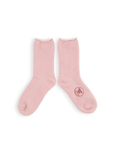 [タビオ] 靴下屋 オーガニックコットンスウェットパイルルームソックス 22.5～24.5cm 日本製 ルームソックス ダルピンク