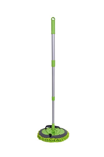 Xifando Three-Section Telescopic Aluminum Alloy Rod Long-handled Dust Mop (Chenille Microfiber)