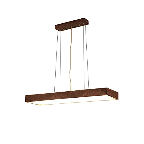 Lustres en noyer nordique LED : la suspension de créateur en bois noble et bande lumineuse