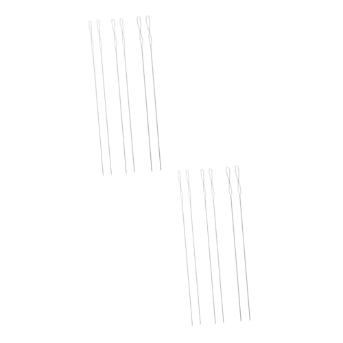 KONTONTY 2sets 5-in-1 Sewing Needles Set Hand-Knitting Needles for Embroidery Beading Yarn Knitting Craft Projects Multi-Color Material 6pcs*2