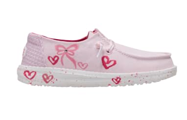 Image of HEYDUDE Girl's Youth Wendy Garden Floral Slip On Shoe | Skyway Blue /Multi | Lightweight Loafer with Elastic Laces