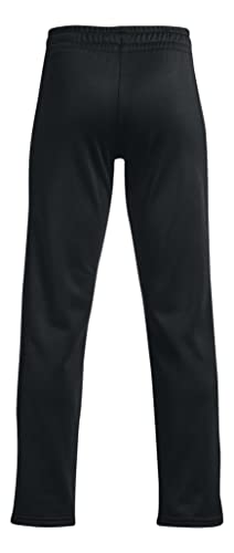 Under Armour Boys' Armour Fleece Pants (Small, Black/White)2