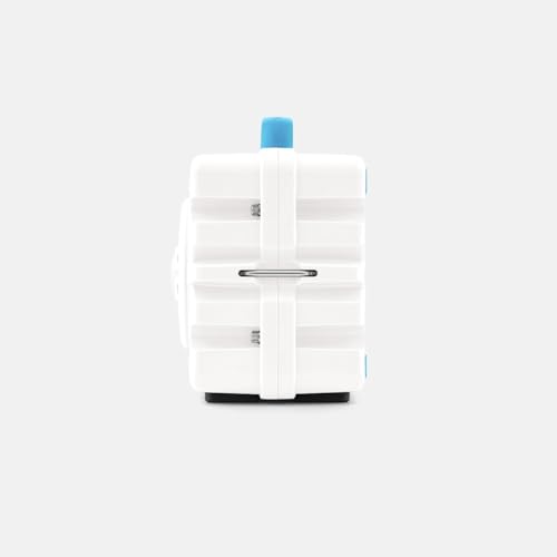 Image of Turtlebox Original Gen 3: Portable Outdoor Bluetooth Speaker - Ultra-Loud (120dB), Waterproof (IP67), Rugged, Impact-Resistant, 3-Day Battery | Party Mode Unlimited Pairing Stereo, White /Electric Blue