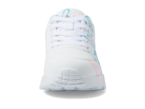 Skechers Kids Girls Uno Lite-Spread The Love Sneaker, White/Purple/Turquoise, 3, Little Kid by Skechers - Used condition - Image 6