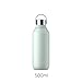 Chilly's Series 2 Water Bottle - Stainless Steel Thermal Bottles with Double Wall Vacuum, Soft Collar & Carry Loop - Lichen Green, 500ml