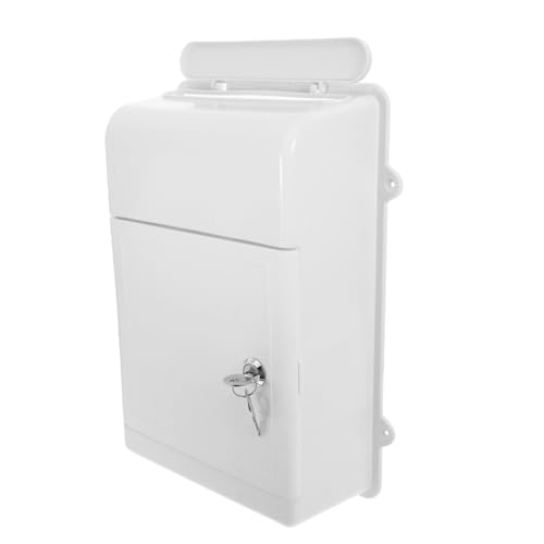 COMPUKAS Wall Mounted Lockable Mailbox Weatherproof Secure Box for Letters
