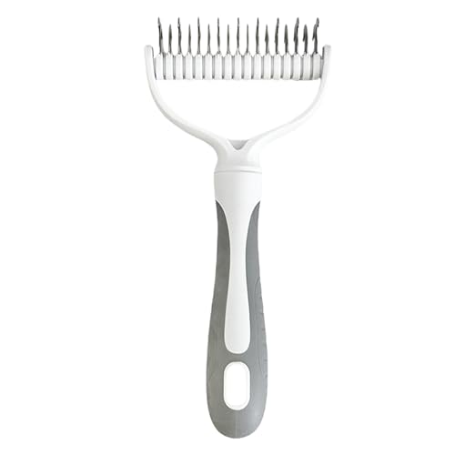 Peines para perros, peine desenredante de mascotas de doble cara, cepillo de pelo para perros con agarre antideslizante, herramienta de desenredado suave de 6.9 x 3.1 x 1 pulgadas, aseo de cachorros