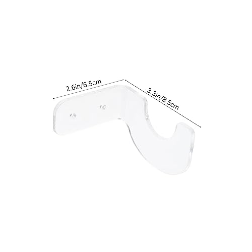 GALPADA 2Pairs Acrylic Bat Display Stands Wall Mounted Racks for Hockey Softball Baseball Bats Durable Transparent Holders for Collectible Memorabilia