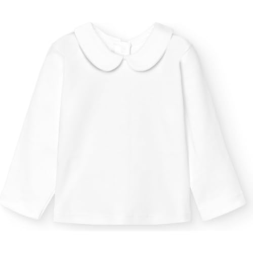BABIDU Camiseta Bebé y Niño 100% Algodón, Manga Larga con Cuello Elegante, Tejido Suave Transpirable, Camiseta Básica para Invierno, Ropa Bebé Cómoda, Camiseta Bebé Recién Nacido Niños y Niñas Unisex