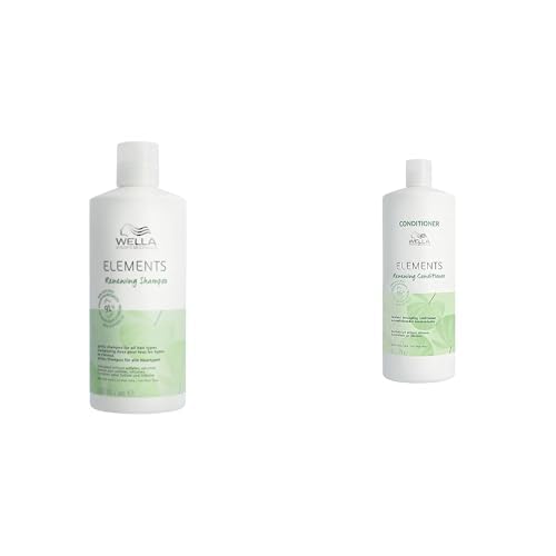 Wella Professionals - Pack Elements - Champú Renovador 500ml + Acondicionador Renovador y Desenredante 1L - Brillo y suavidad para el cabello, Anti Encrespamiento, Sin Siliconas ni Sulfatos, Con Aloe