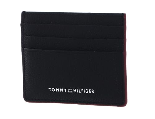 Tommy Hilfiger TH Struc Leather CC Holder Black - Porte-cartes en cuir noir