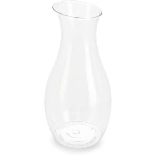 Image of Carlisle Plastic Carafe, 1 L, Water, Juice and Wine, Clear, 12-Pack