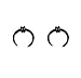 2Pcs Acrylic Crescent Shaped Horseshoes Taper Set Pincher Septum Rings Gauges Black Dexterous and professional