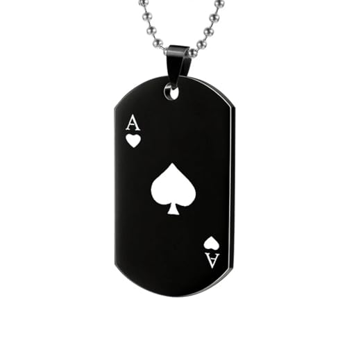 Collier carte à jouer Ace Spades, un cadeau original pour homme et femme