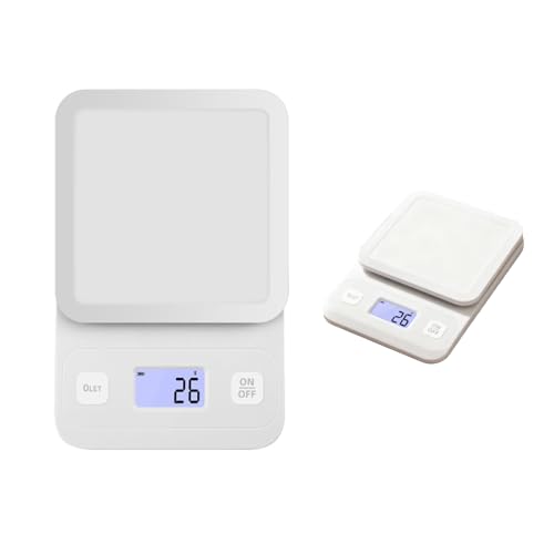 キッチンスケール クッキング料理用|0.1g〜3.0kg 精密計量 風袋引き機能付き|デジタル LCD バックライトディスプレイ(全視野)|コンパクト超小型 収納便利フック穴|多用途電子はかり