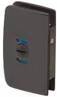 CRL Oil Rub Bronze Swinging Glass Door Lock with Indicator for 5/16" to 1/2" Glass