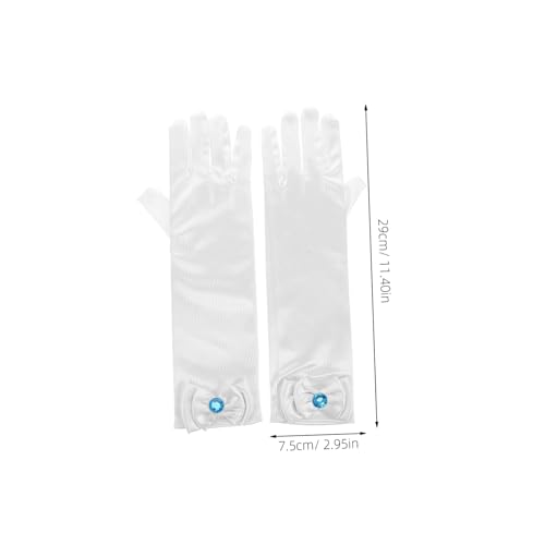 BESPORTBLE Princess Dress Gloves Bow Girls Long Satin Gloves Formal Dress Wedding Princess Accessories Soft Polyester for Events2