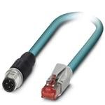 Sensor/Actuator Cable, VS-MSD-IP20-93E/3.0, CAT5, Str M12 M 4pos to Str RJ45, 8p4c, Cable Length: 3 m, 1403499