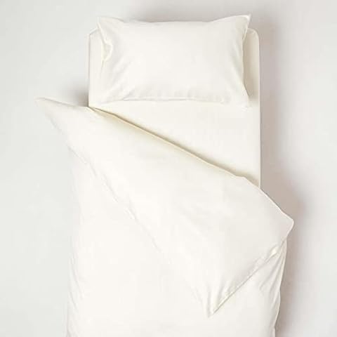 HOMESCAPES Parure de lit Enfant Crème Cover