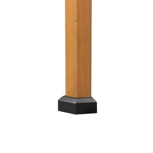 Sunjoy Ion Collection 13 x 13 ft. Cedar Framed Octagon Wood Gazebo with Brown Double Tiered Steel Hardtop Roof and Ceiling Hook for Garden, Backyard Shade - Image 9