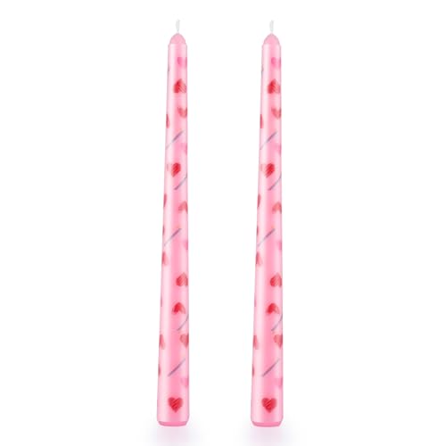 10 Inch Taper Candles Set of 2 Unscented Long Burning Smokeless Long Tall Tapered Candles for Candlesticks Sticks Wedding Valentine's Day Home Decor Dinner