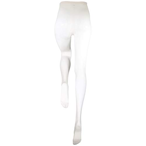 Image of Truform 15-20 mmHg Compression Pantyhose, Sheer 20 Denier Women's Shaping Tights, Ivory, Medium