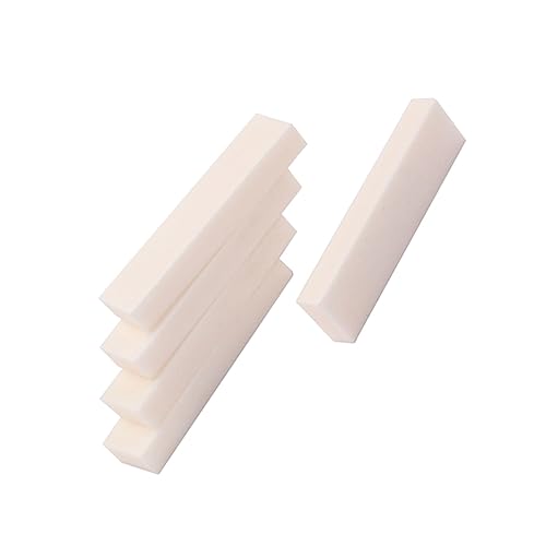 Totority 5-pack 40x10x5mm Bone Guitar Saddle Blank Nut Blank for Classical Guitar Mandolin Banjo Ukulele