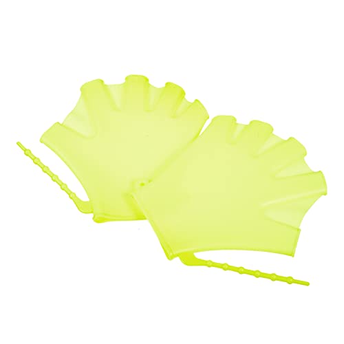 Abaodam 2Pcs Swimming Webbed Gloves Swim Training Paddles for Beginners Suitable for Water Activities and Swim Lessons Unisex Design Fluorescent