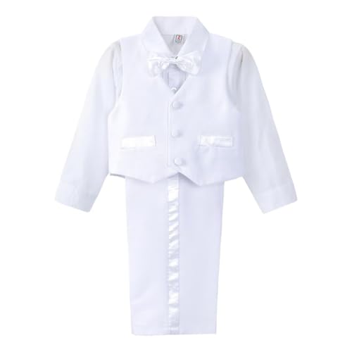image for Dressy Daisy Infant Baby Boy' 5 Pcs Set Formal Tuxedo Suits No Tail We