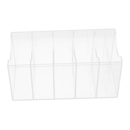 Cabilock Modern Belt Storage Organizer 5 Compartment Acrylic Rack for Ties Belts Accessories